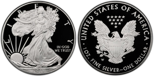 Bullionshark 2019-W American Silver Eagle Proof (OGP & Papers) 