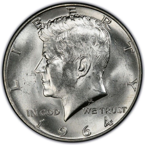 KENNEDY HALF SILVER US DOLLAR - 1/2 DÓLAR PLATA EE.UU. PHILADELPHIA 1964. AU/SC