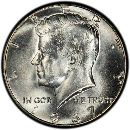 Bullionshark 1967 Kennedy Half Dollar Roll Brilliant Uncirculated - BU (20 Coins) 