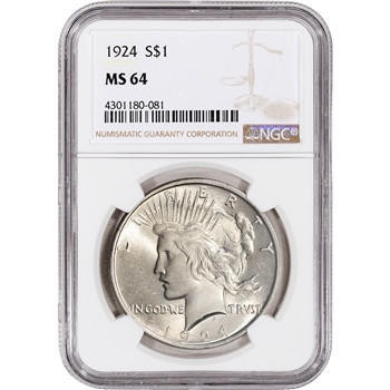 Bullionshark Peace Dollar NGC MS64 (Mixed Dates)