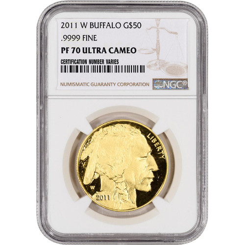2019年ニュージーランド50セント クウォーターソブリン NGC PF70UC 2019 Proof Gold Buffalo - Bullion Shark