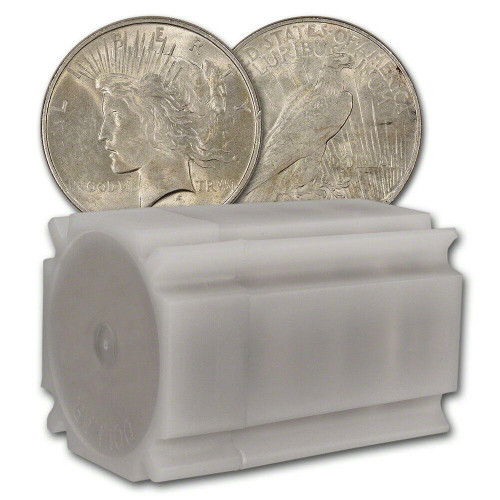 Bullionshark Peace Dollars Almost Uncirculated - AU (Mixed Years, 20-Count Roll)