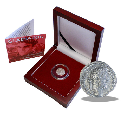 Gladiator Box: Silver Denarius of the Emperor Commodus