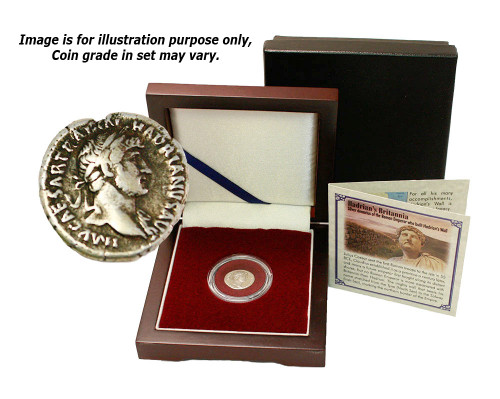 Hadrian's Britannia Box: Silver Denarius of the Roman Emperor who Built Hadrian's Wall