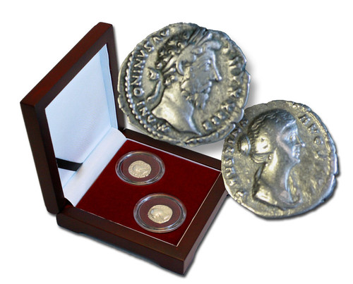 Marcus Aurelius Box: The Philosopher Emperor, 2 Silver Coins