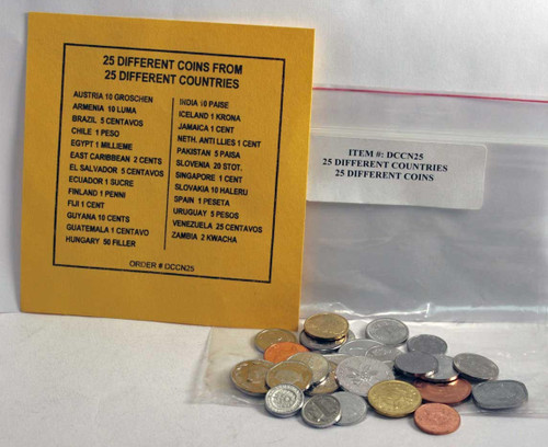 Bullionshark 25 Different Coins From 25 Countries of the World 