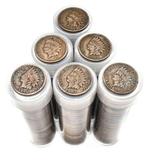 Bullion shark 1859-1909 Indian Head penny (Roll of 50)