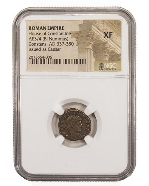 Roman AE of Constans (AD 221-350) NGC (AU) - Bullion Shark