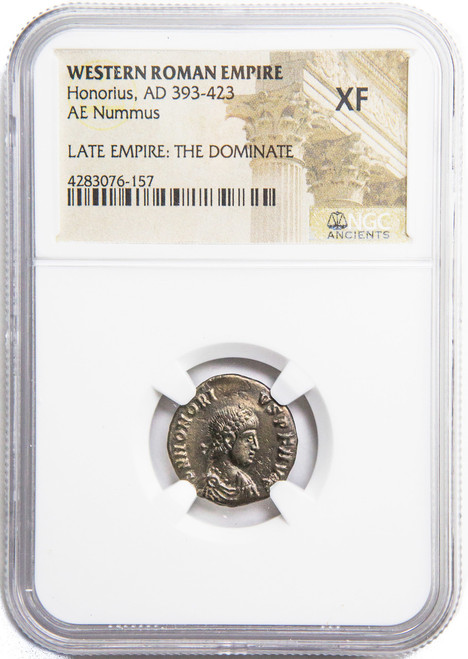 Roman AE of Honorius (AD393-423) NGC (XF)