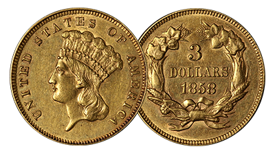 1870 S Indian Princess Head Gold $3 Unique Three Dollar Piece - Early Gold  Coins Coin Value Prices, Photos & Info