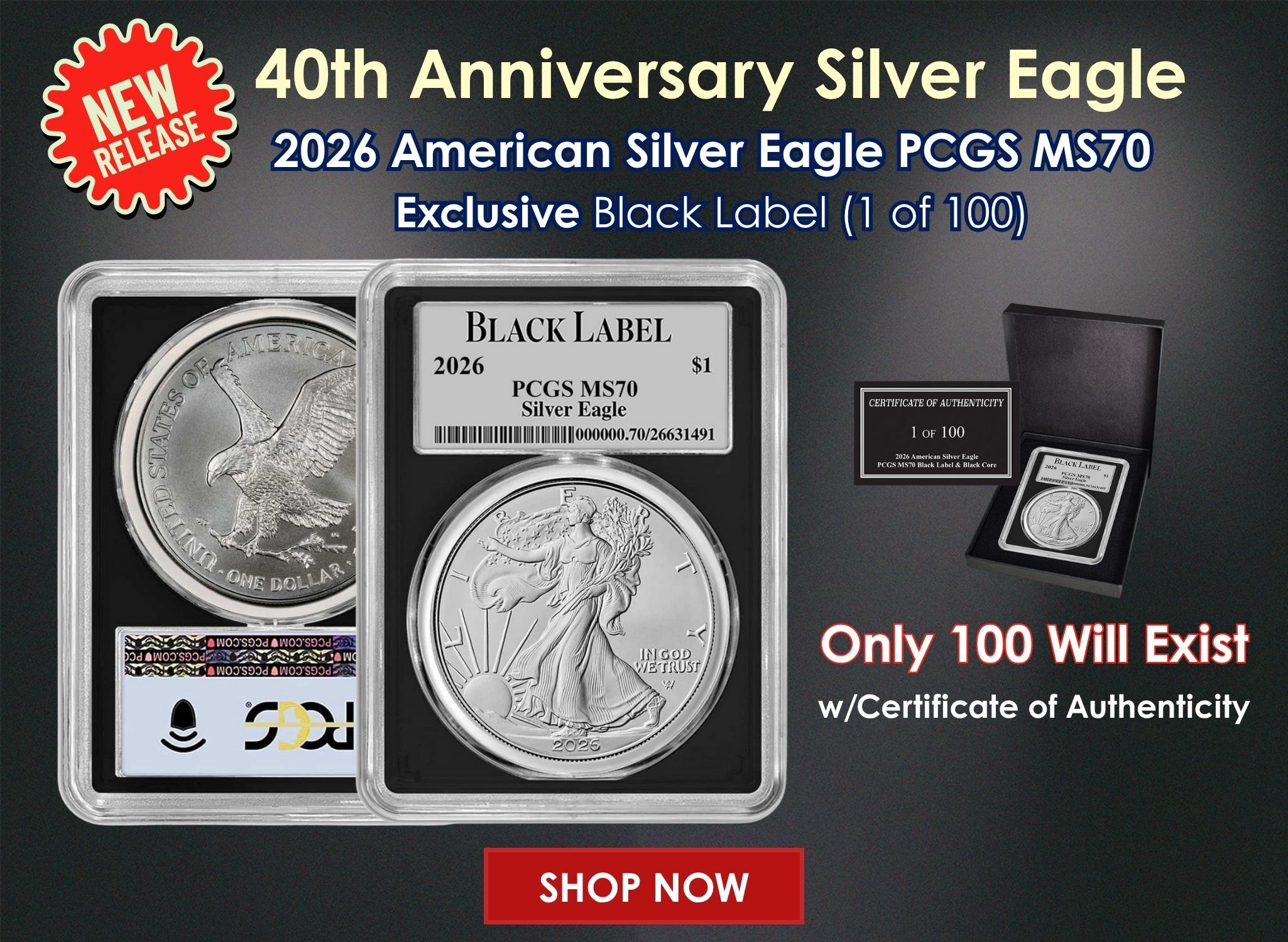 2026 $1 American Silver Eagle PCGS MS70