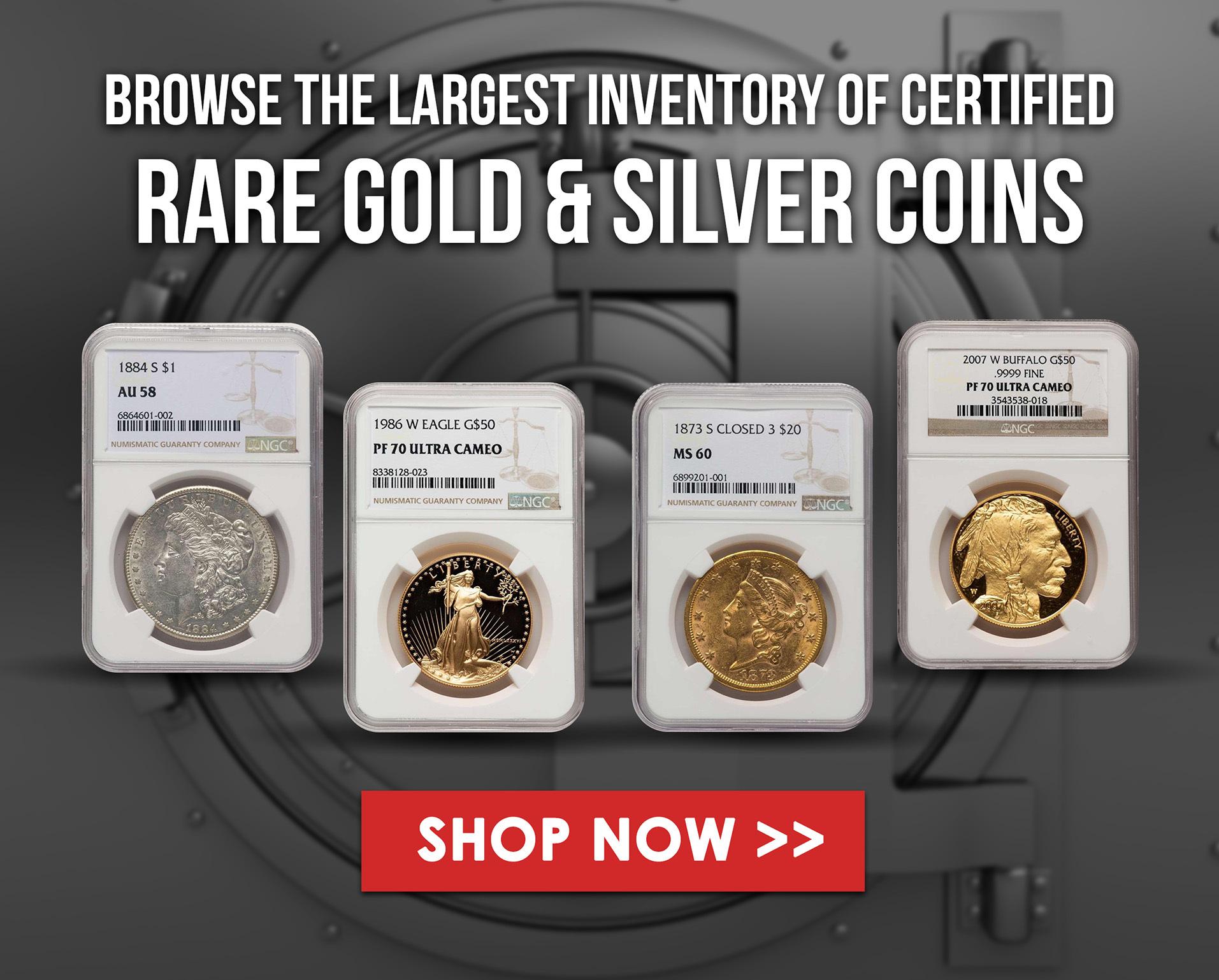 Certified Rare coins for sale