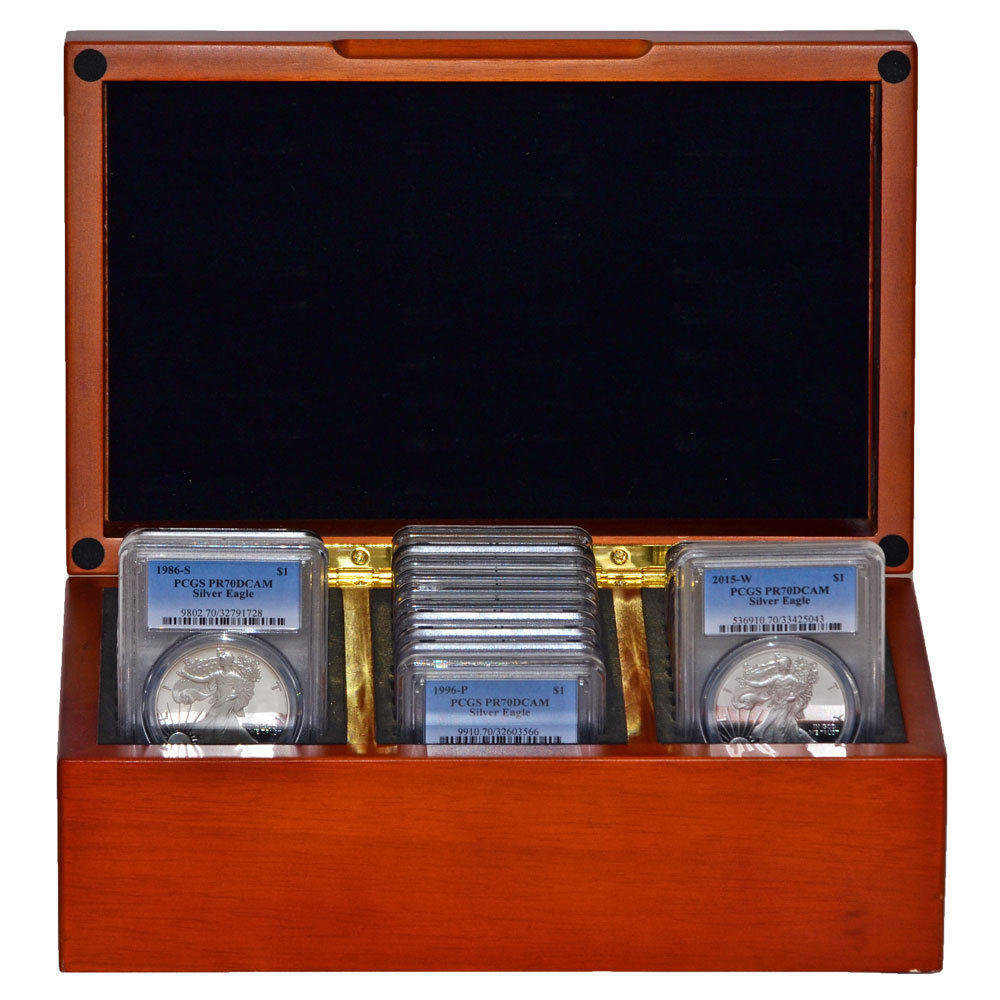 1986-2021 Complete Silver Eagle Set PCGS PR70 DCAM | Bullion Shark