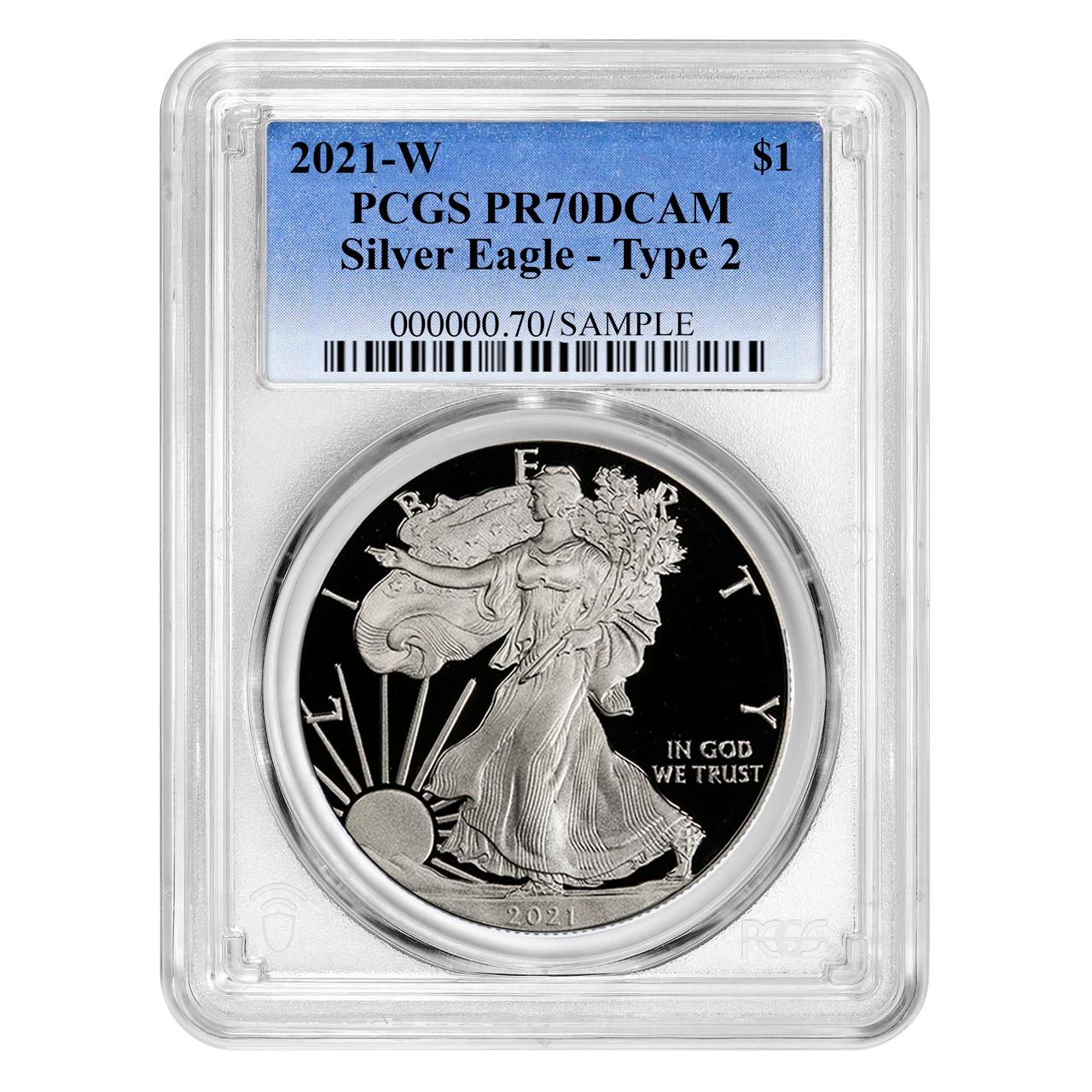 2021-W Proof Silver Eagle PCGS PR70 - Type 2