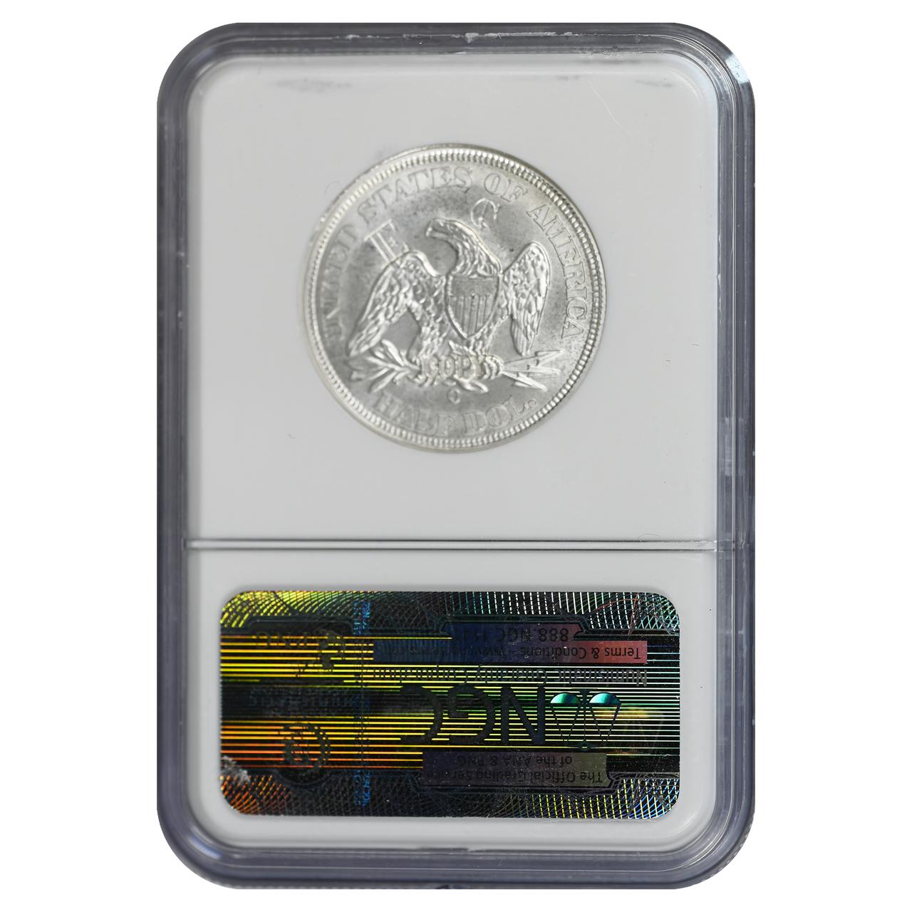 1858-O Seated Liberty Half Dollar NGC - SS Republic Silver