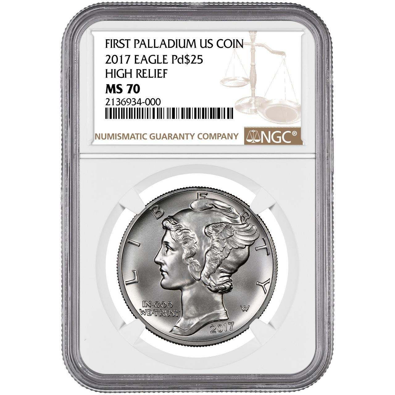 Modern Rare Coins - Palladium Eagles - Mint State Palladium