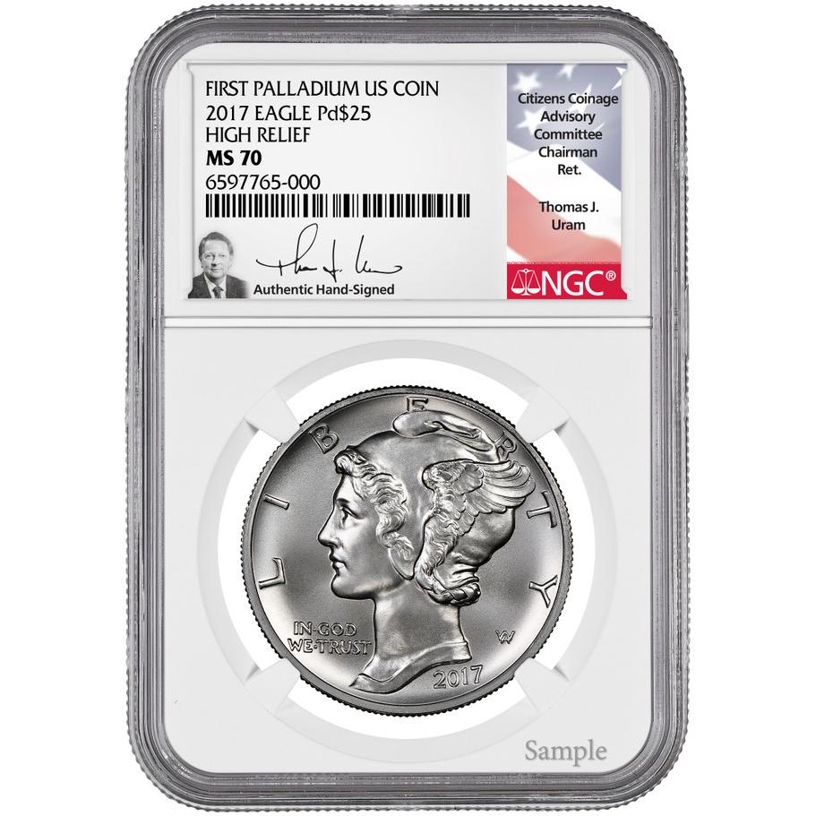 2017 パラジウム イーグル モダンコイン NGC MS70ER E2 NGC MS70 2025