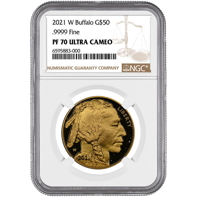 2021 $50 Proof Gold Buffalo NGC PF70 UCAM