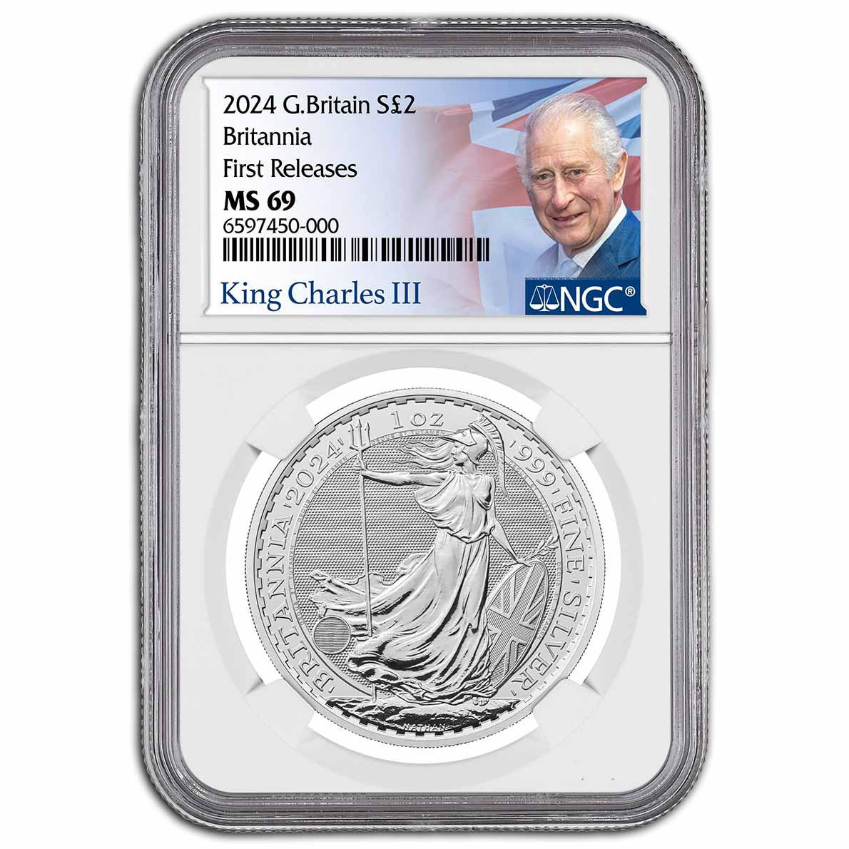2024年 イギリス ブリタニア&リバティ 2ポンド 銀貨 NGC MS69 2024年 イギリス ブリタニア&リバティ 2ポンド 銀貨 NGC MS69