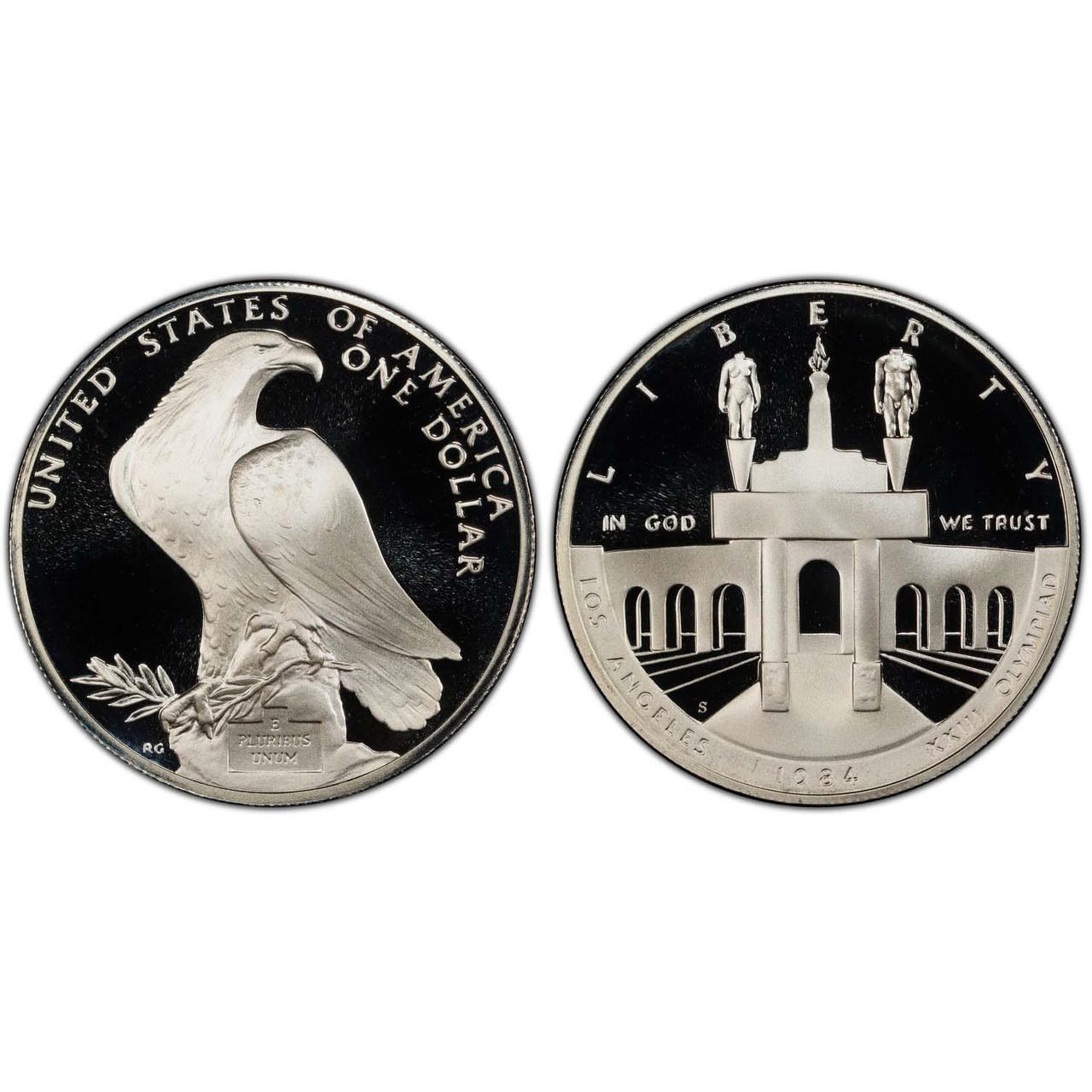 Buy 1984-S Olympic Dollar GEM Proof online at Bullion Shark.