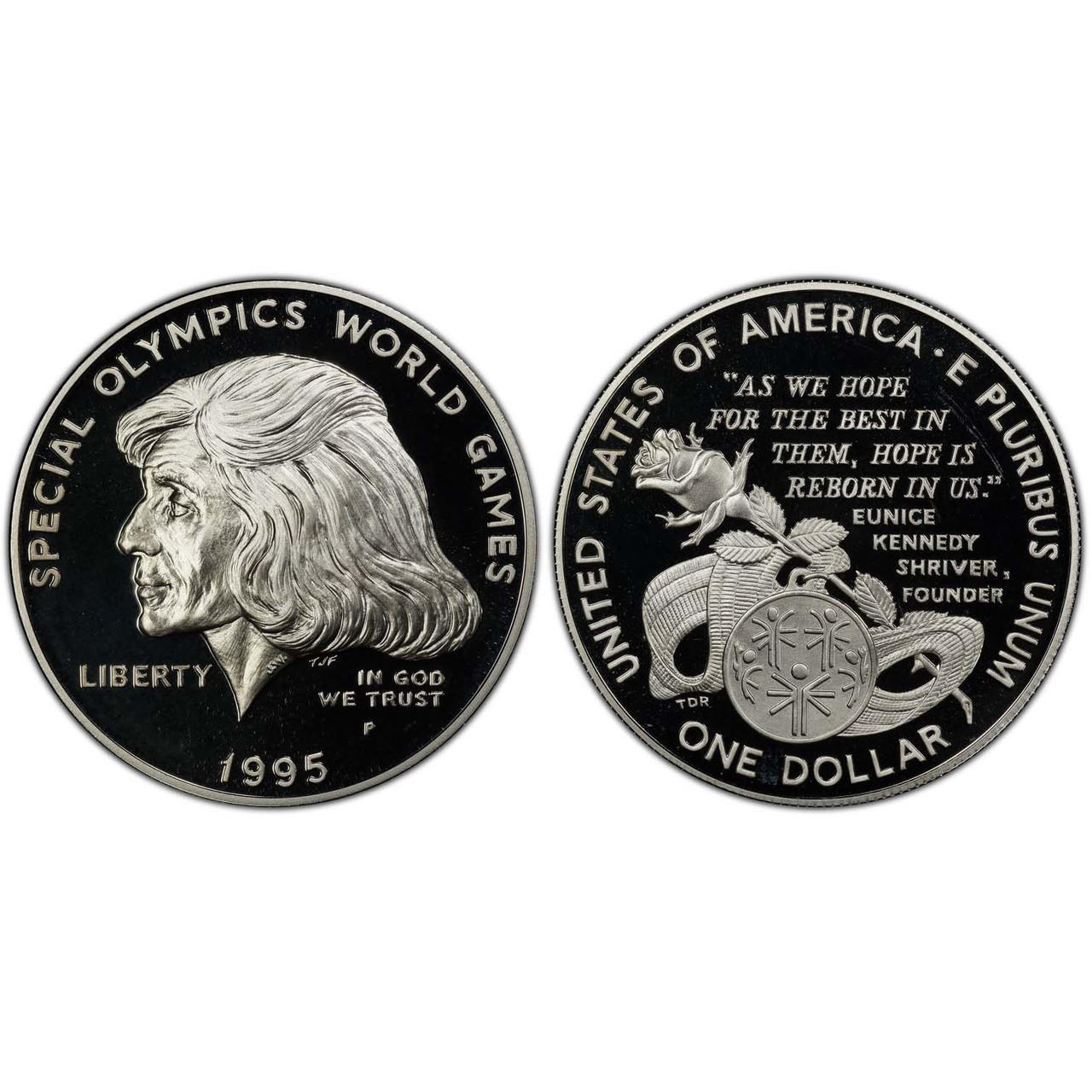Buy 1995 Special Olympic Dollar GEM Proof online at Bullion Shark.