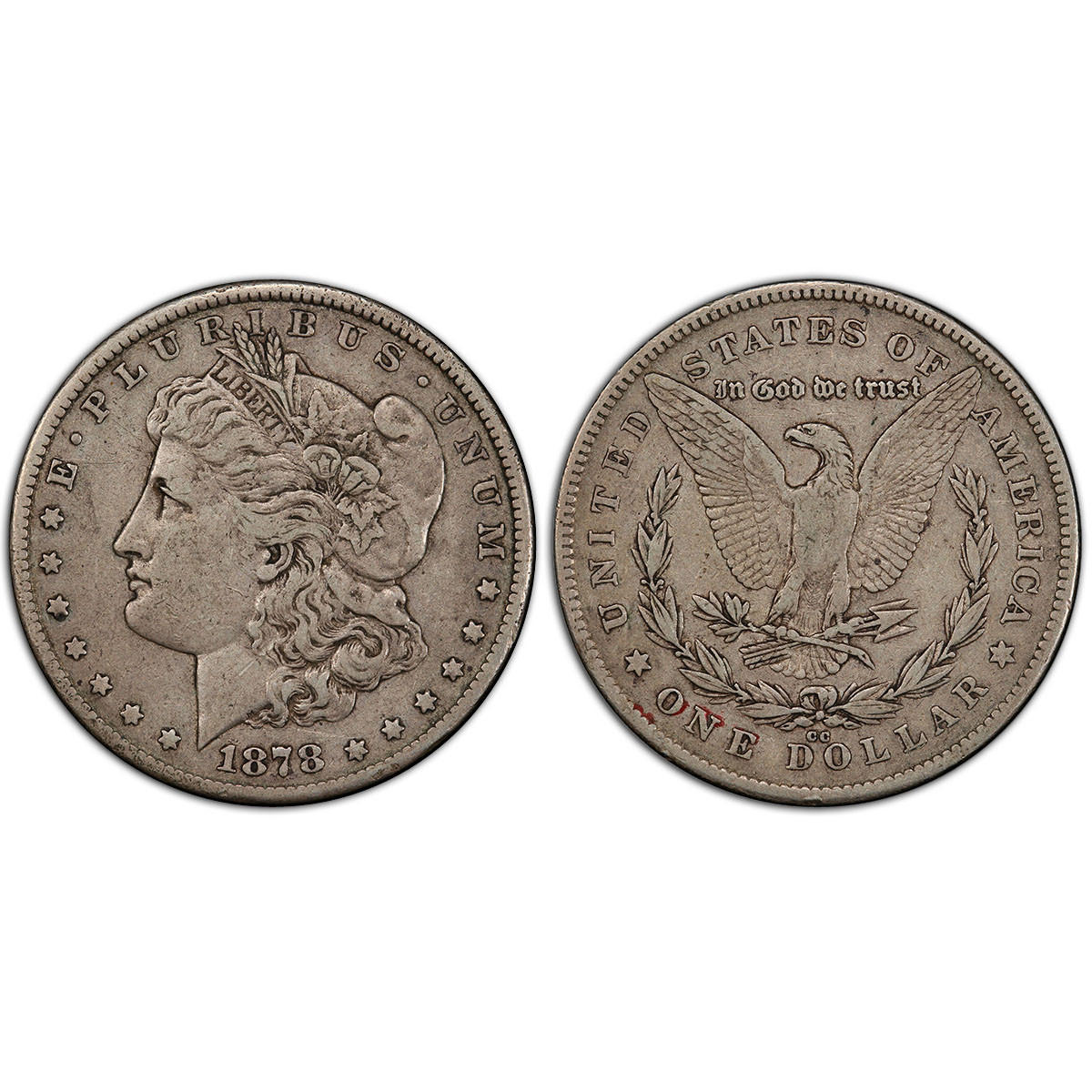 1878 Liberty Head Silver Dollar 1ドル銀貨 1878 UNITED STATES of America SILVER Morgan US Dollar Coin