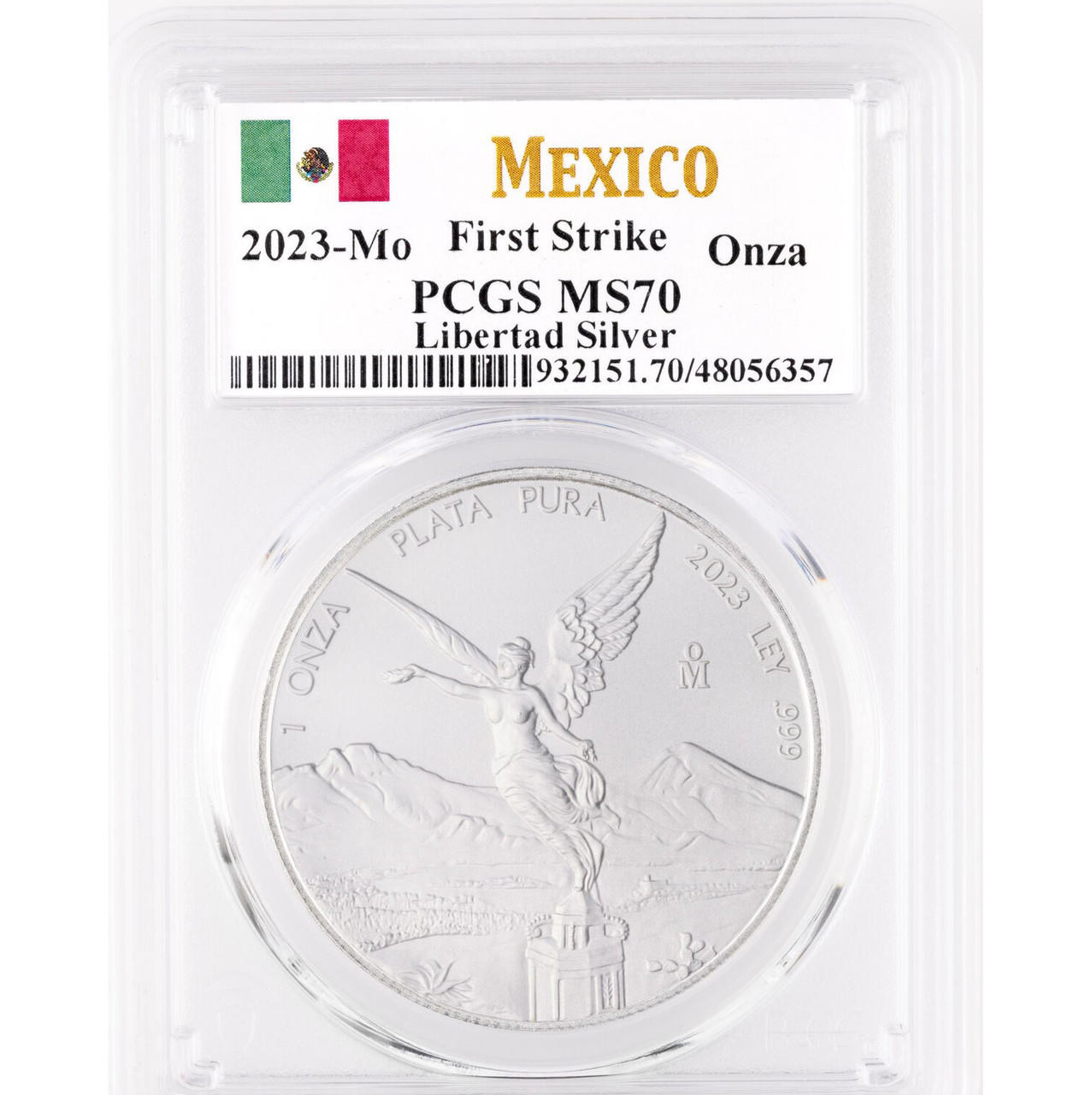 最高鑑定　2023年　メキシコ　 PCGS MS70 リベルタード　リベルタッド 2023 Mexico 1 oz Silver Libertad MS-70 PCGS (FS, Green Label)