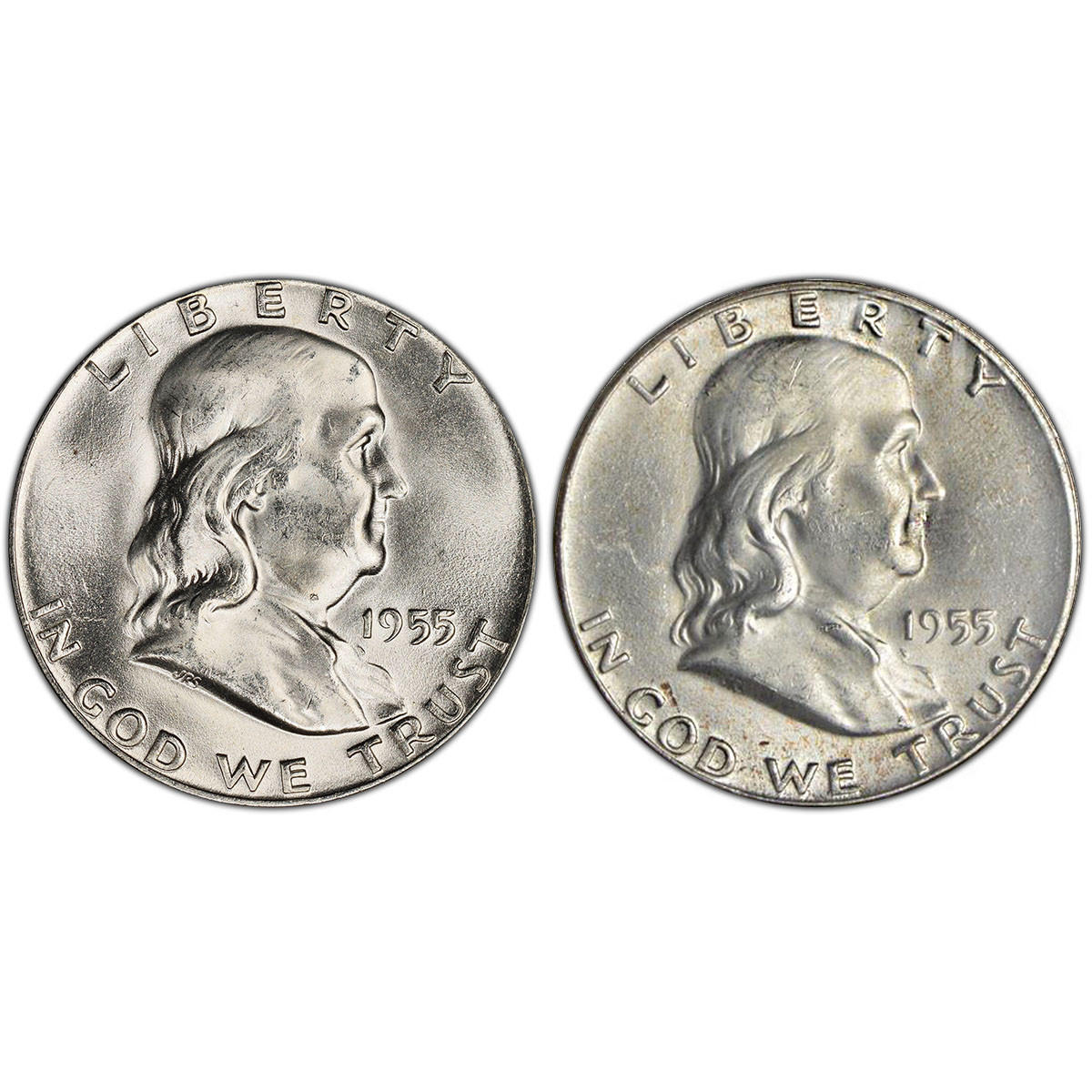 1955 Franklin Half Dollar - Standard & 