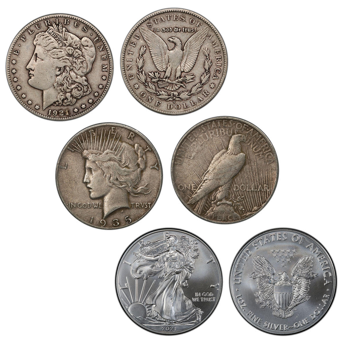 USA銀貨 3枚セット Ultimate Last Year of Issue Silver Dollar 3pc Collection