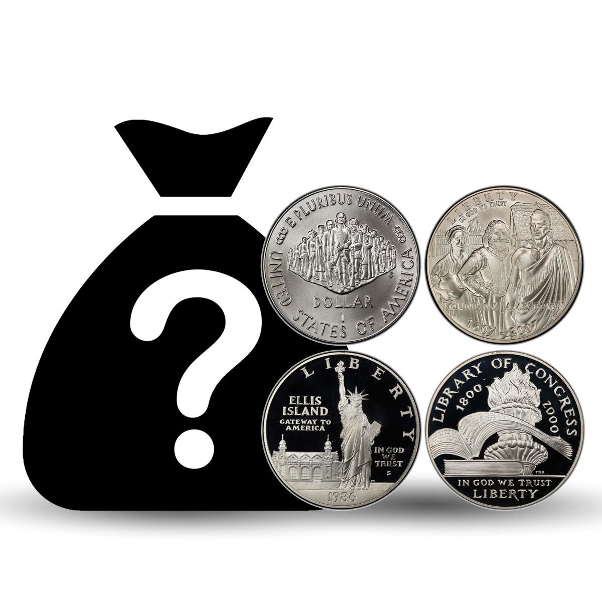 Buy 90% Silver Dollar Commemorative Mystery Bag Online