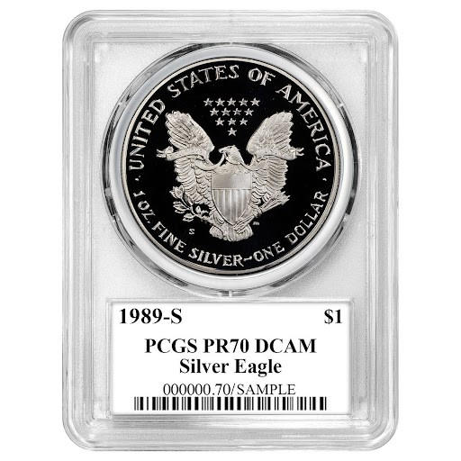 Buy 1989-S Silver Eagle PCGS PR70 Online - Proof Silver Eagle