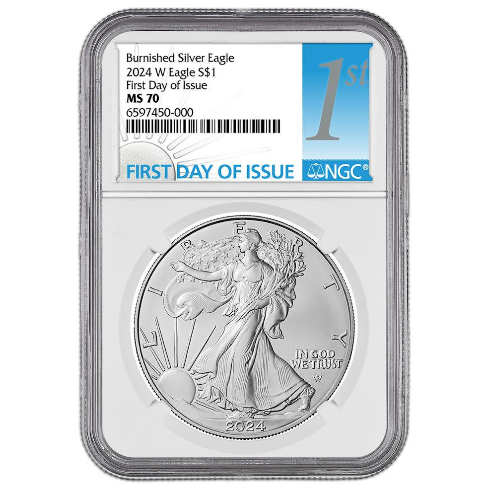【新品】Silver Eagle イーグル銀貨2024 PCGS MS70 Buy 2024 (P) Silver Eagle PCGS MS70 Star Privy - Black Label