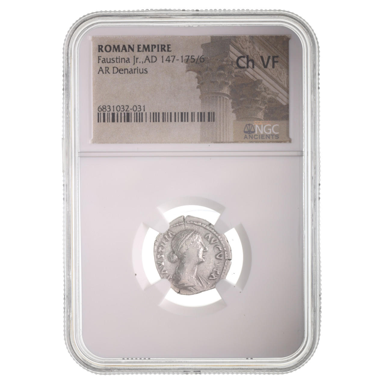 ローマ帝国 デナリウス銀貨　ジュリア・マエサ　NGC鑑定付き　XF 古代ローマ帝国 カエサル(ジュリアス・シーザー) BC49-48年デナリウス