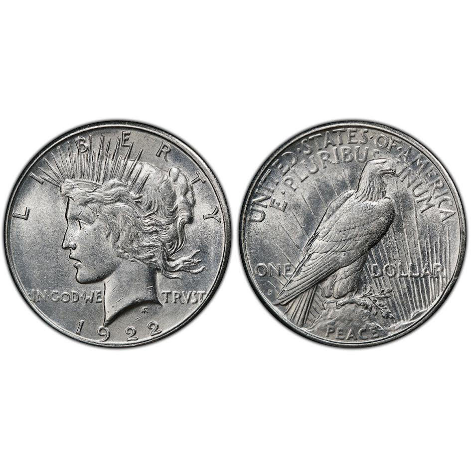 1922年 アメリカ ピースダラー（Peace Dollar）本物保障 s-l1200.jpg