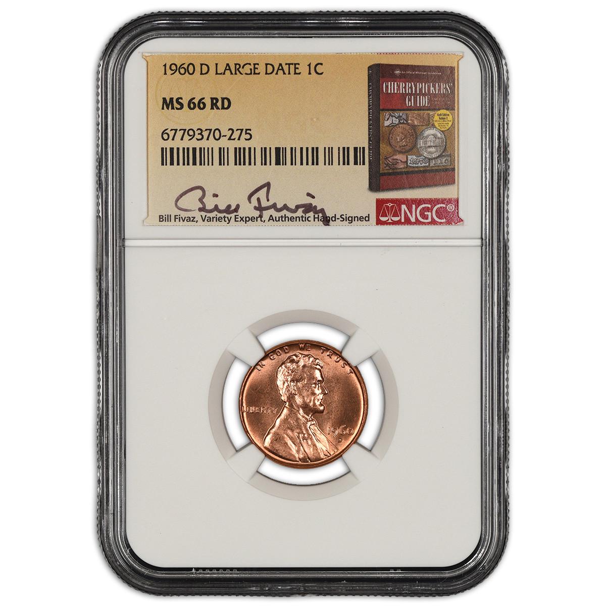 Buy 1960-D Large Date Lincoln Cent NGC MS66 RD Online
