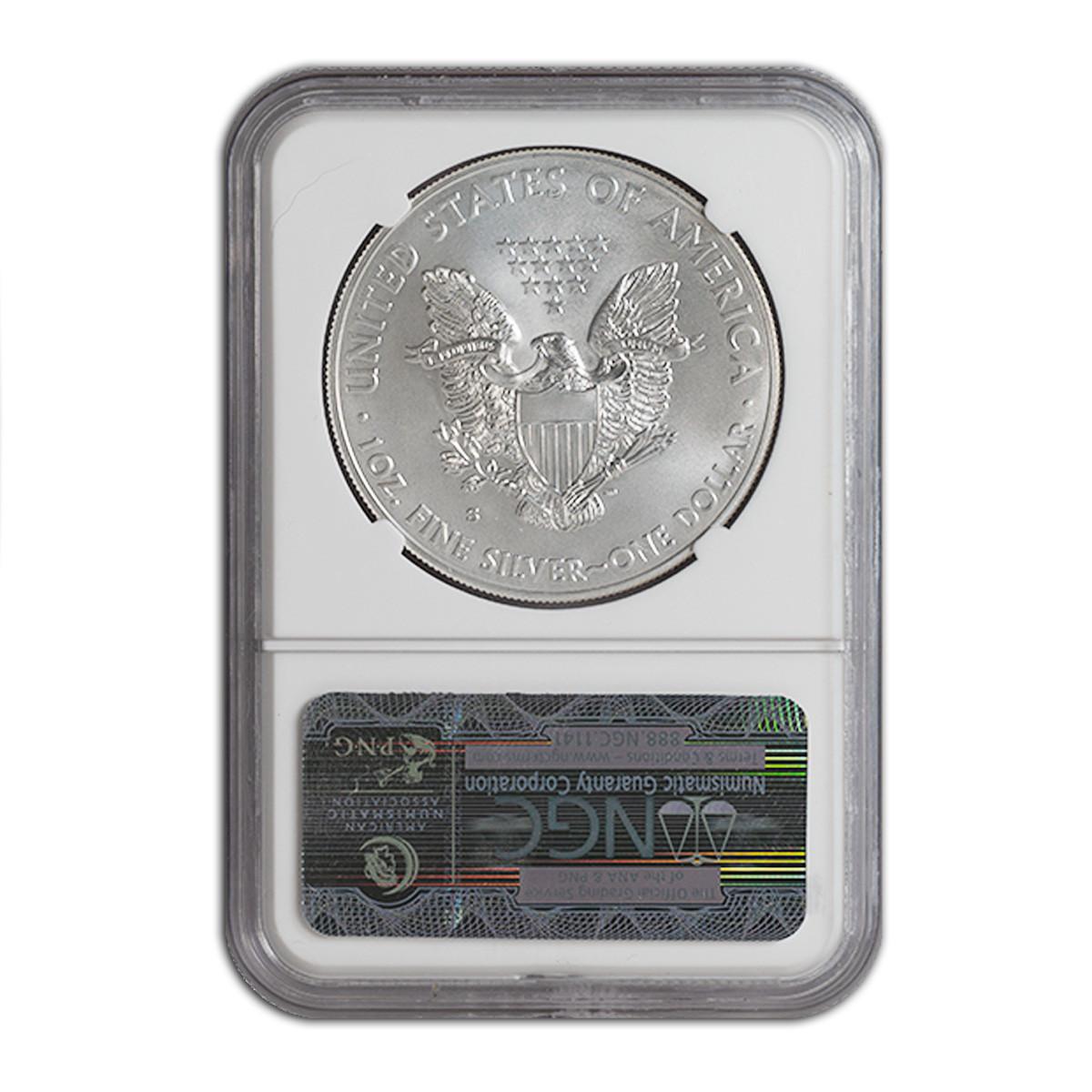 2011-S Burnished Silver Eagle NGC MS70 Early Releases - The