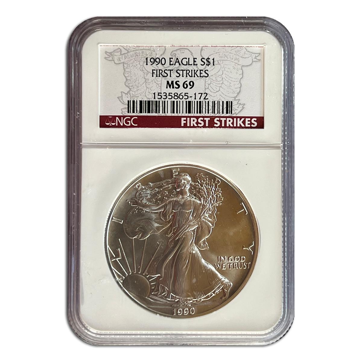 さむらい様【2014 MS69】シルバー イーグル銀貨 NGC 未使用 純銀 1986 - 2005 NGC MS 69 米国アメリカン シルバー イーグル