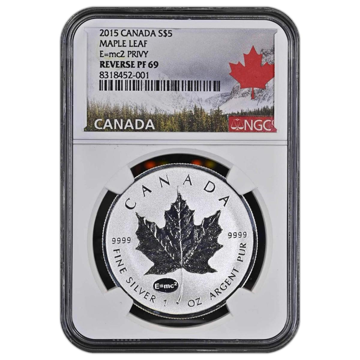 Buy 2015 Reverse Proof $5 Silver Maple Leaf NGC RP69 