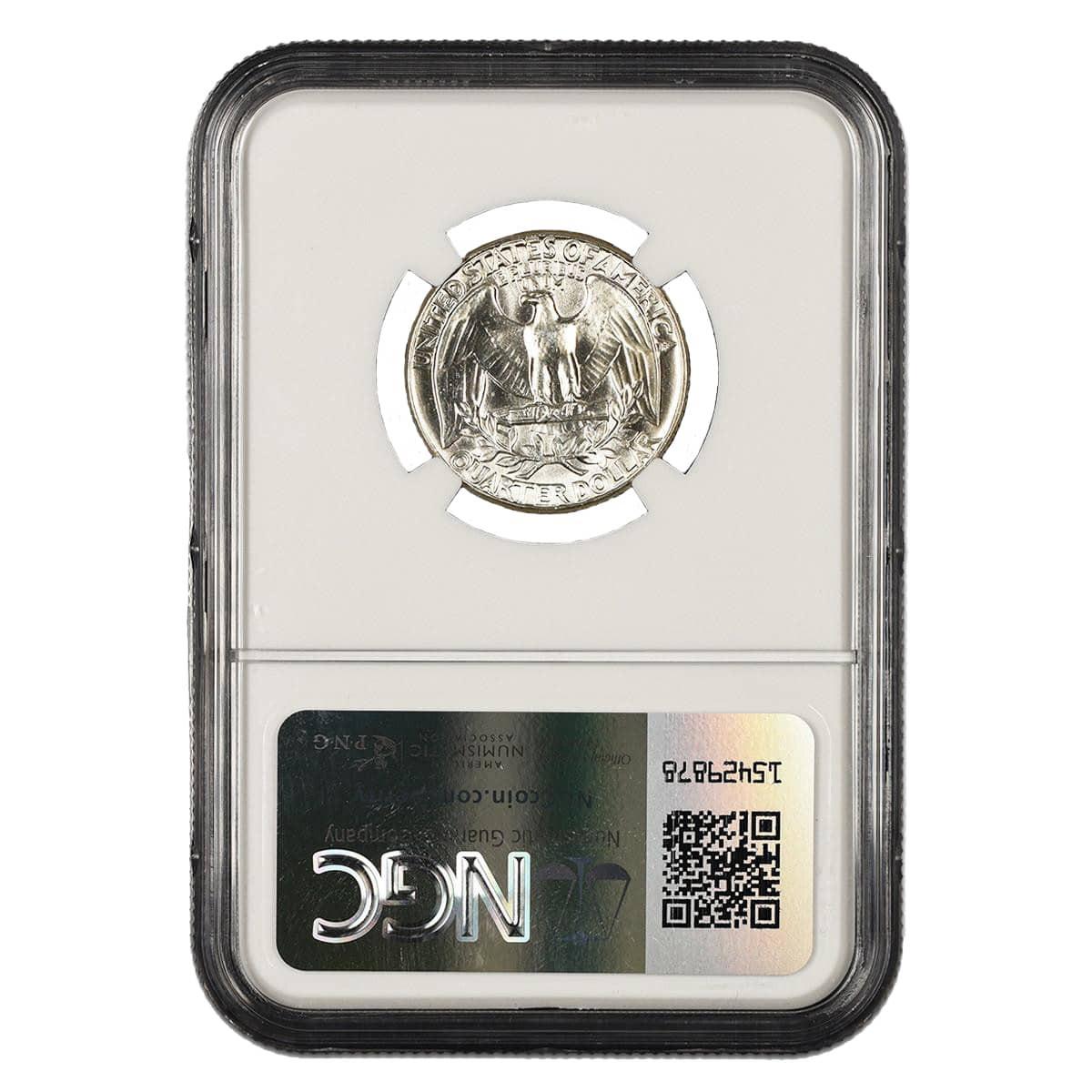 1960 Type B Silver Washington Quarter NGC MS64 - Bill Fivaz Signed