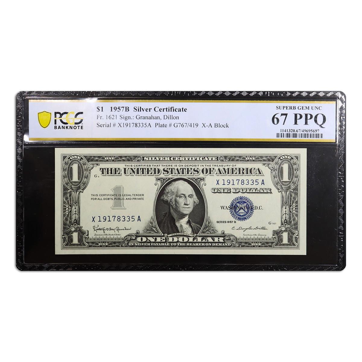 Buy 1957 B $1 Silver Certificate PCGS 67 PPQ Online