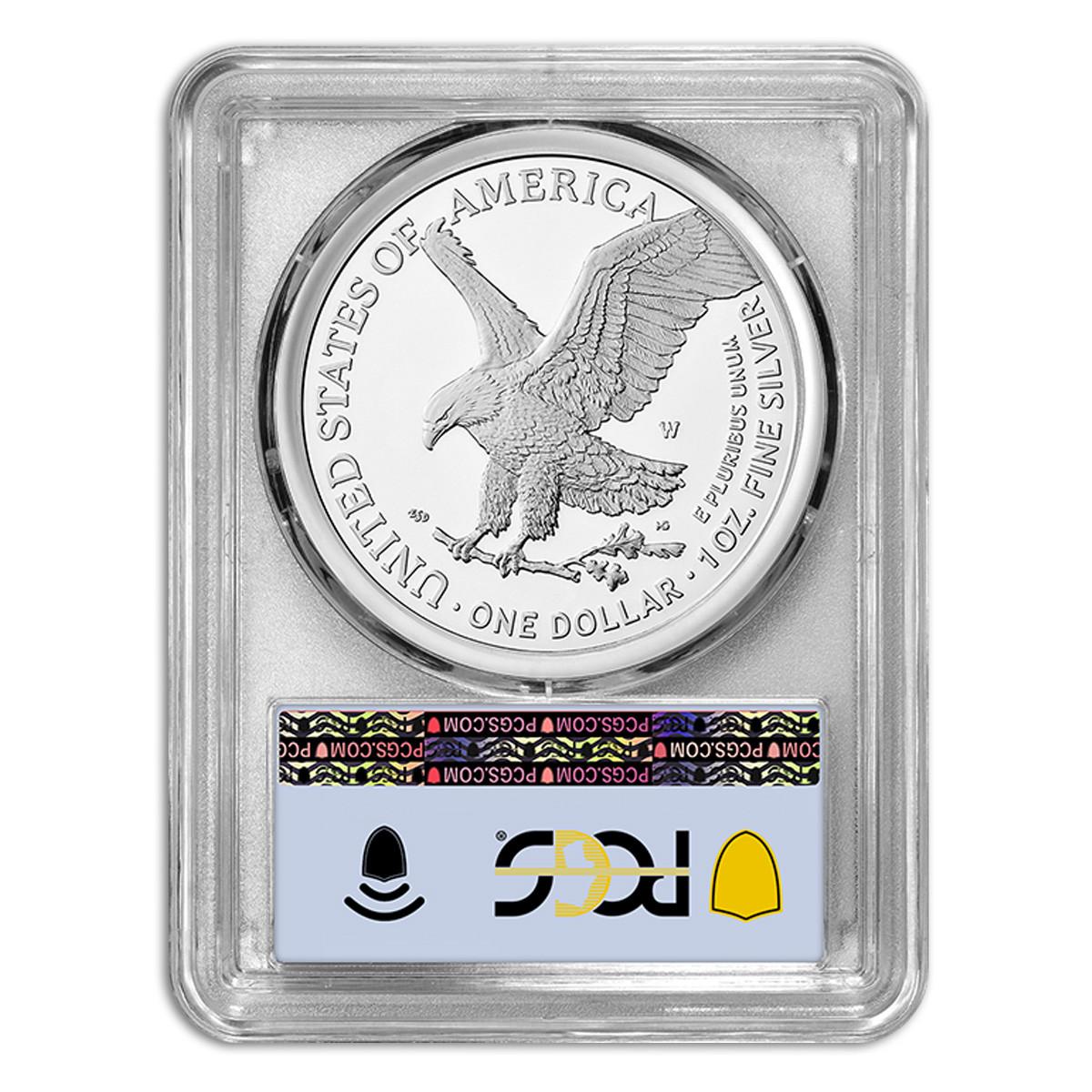 2025-W Proof Silver Eagle PCGS PR70 DCAM First Strike Flag