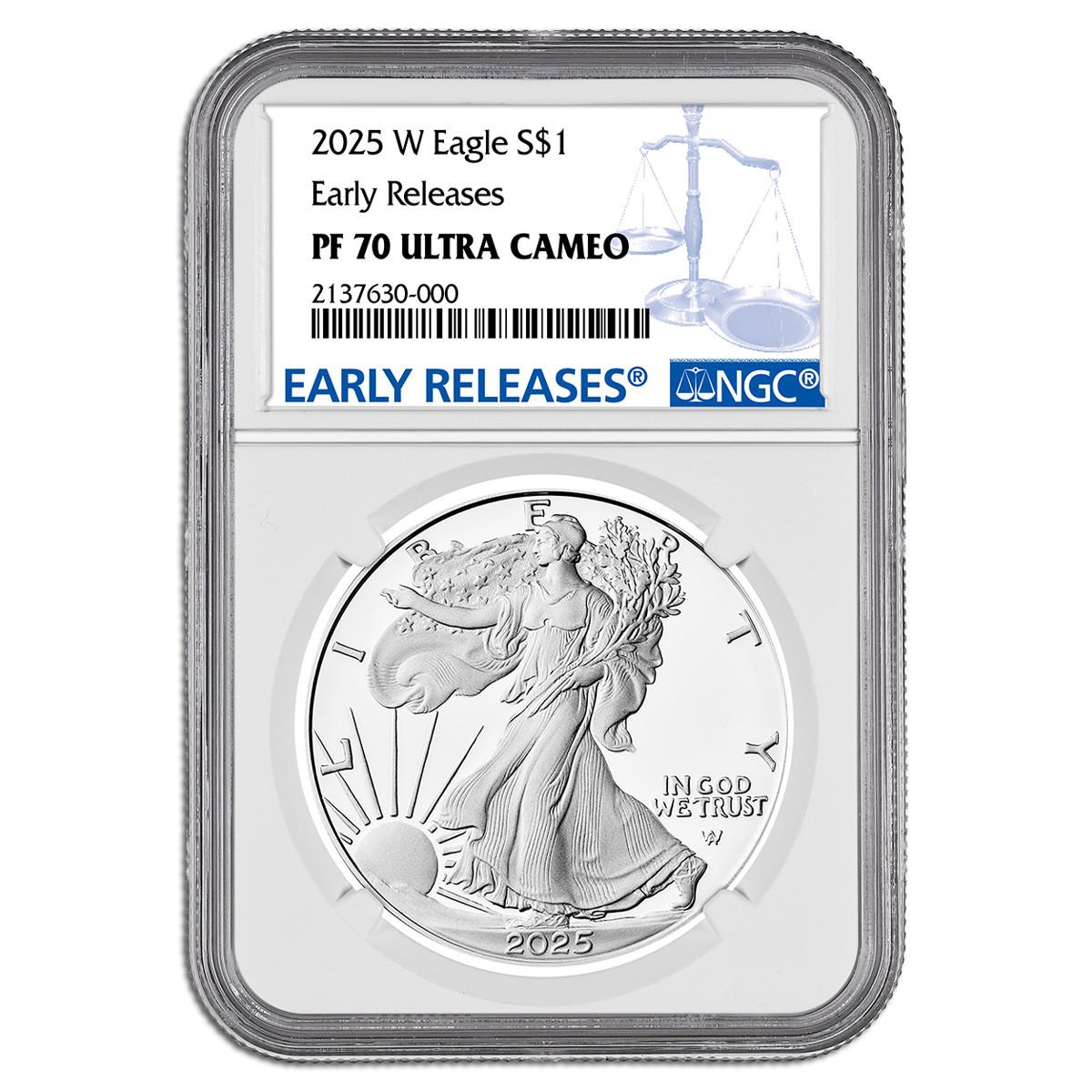 2025-W Proof Silver Eagle NGC PF70 UCAM Early Releases