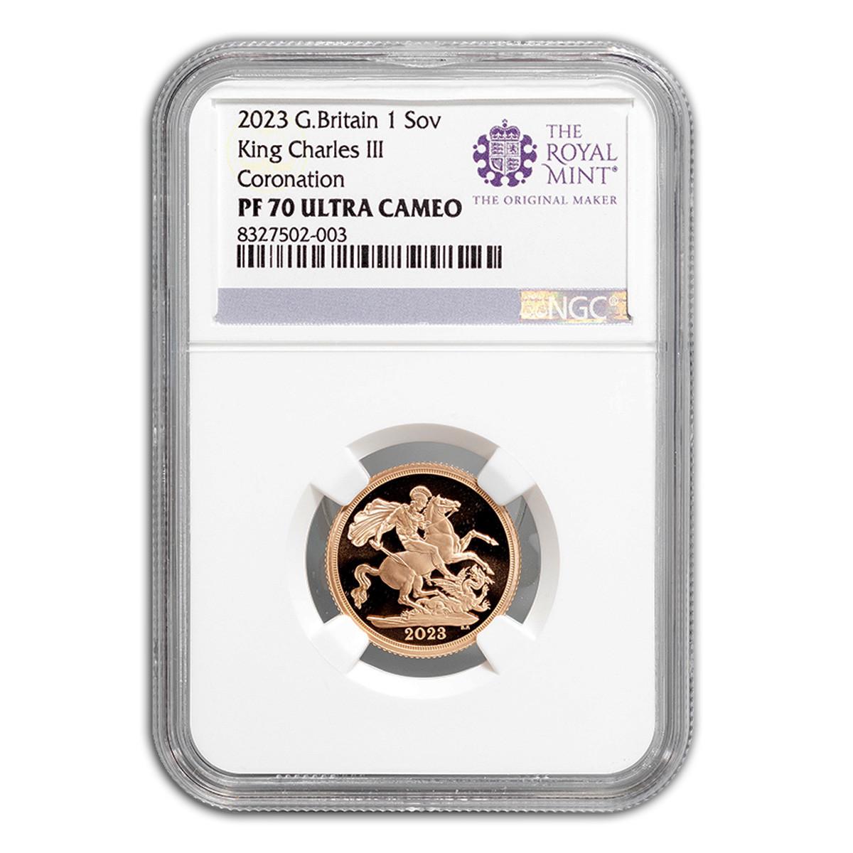 2023 Gold Sovereign NGC PF70 UCAM - Coronation Edition