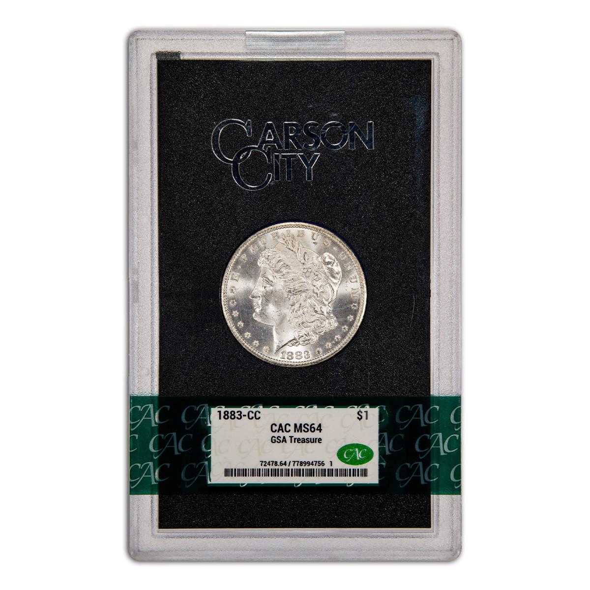 1883/1884-CC Morgan Dollar Coin CAC MS64 - GSA Treasure