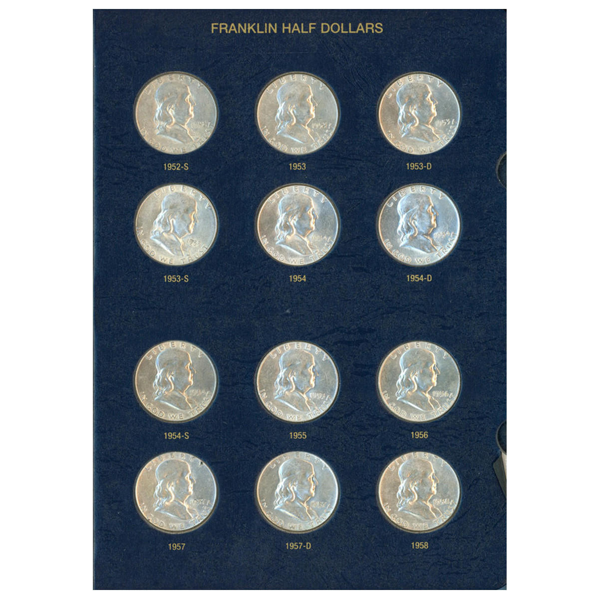 Franklin Half Dollar 銀貨 4枚セットたまちゃん Buy Complete Franklin Half Dollar Set AU/BU Online - Full Set