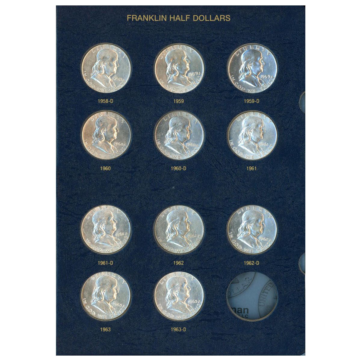 Buy Complete Franklin Half Dollar Set AU/BU Online - Full Set