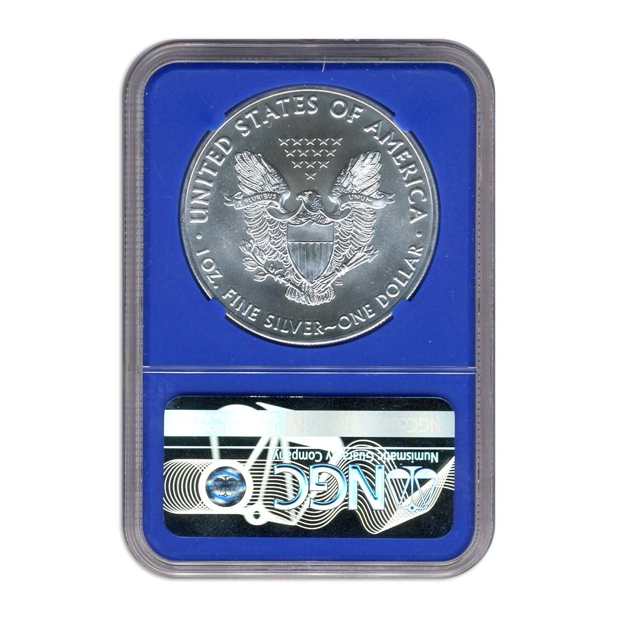 2016年 2oz 銀貨 クイーンズビースト NGC MS69 2016 (P) $1 Silver Eagle NGC MS69 30th Anniversary Struck at