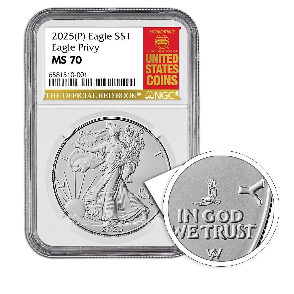 最高鑑定】2025年 白鳥 1オンス銀貨 NGC MS70 純銀 3 個セット - 2025 年