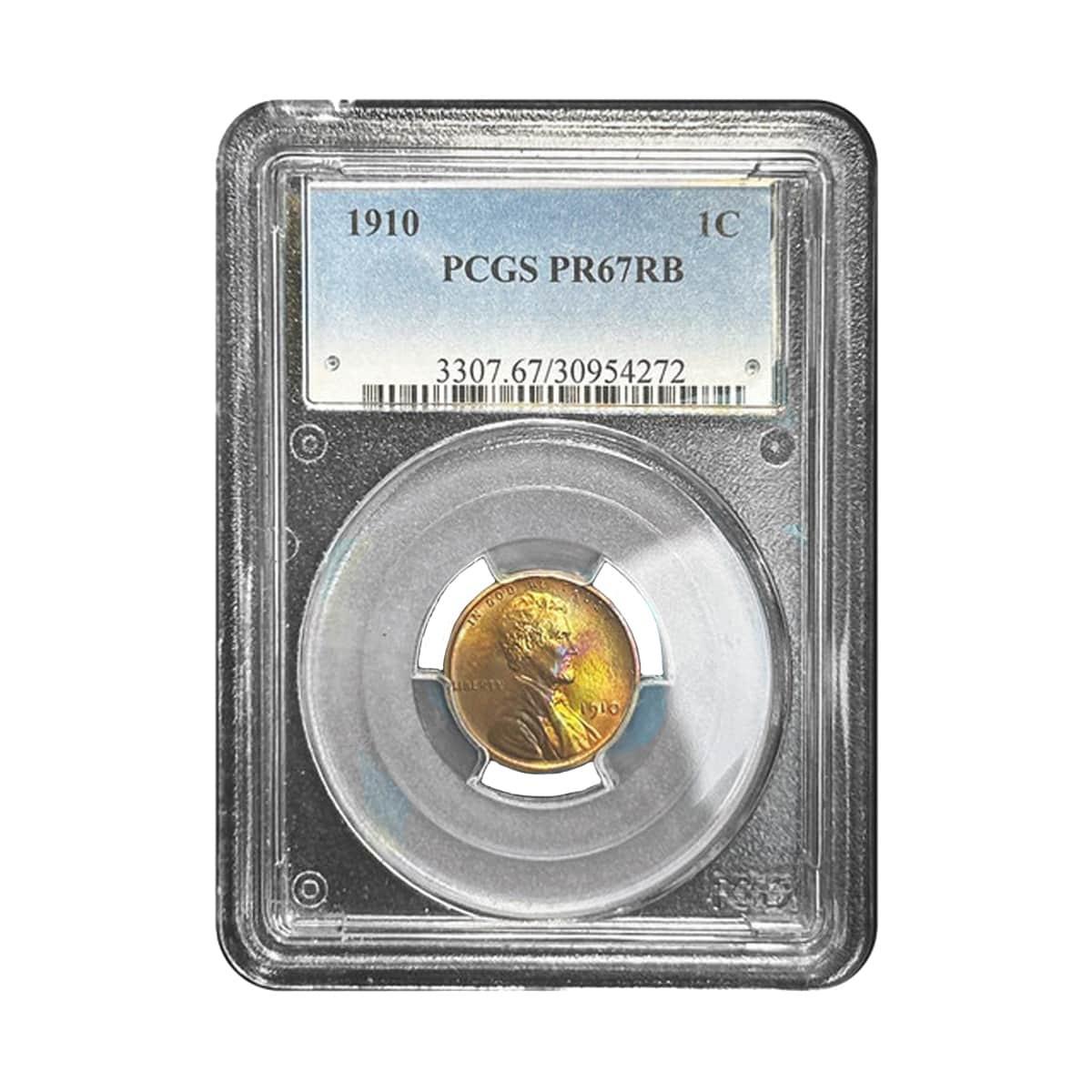 1910 Proof Lincoln Cent PCGS PR67 RB