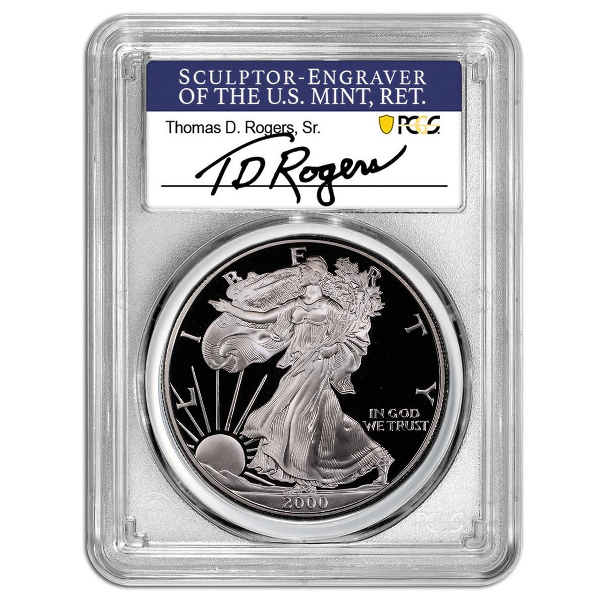 アメリカンイーグル　2000-P ICG-PR70 DCAM 2000-P Silver Eagle PCGS PR70 DCAM - TD Rogers (The Last 
